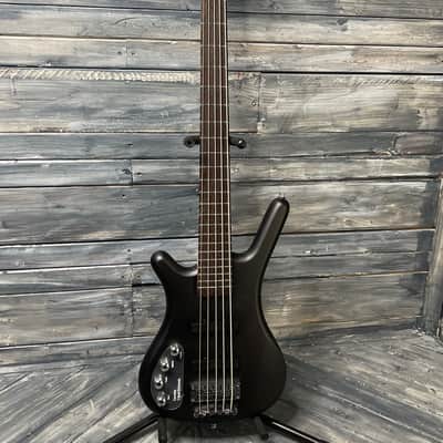 Warwick Left Handed RockBass Corvette Basic 5-String Electric Bass Nirvana Black Transparent Satin image 4