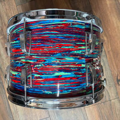 Ludwig Psychedelic Red 9x13" Rack Tom w/ Keystone Badge 1968-1969 // RARE!! // image 9