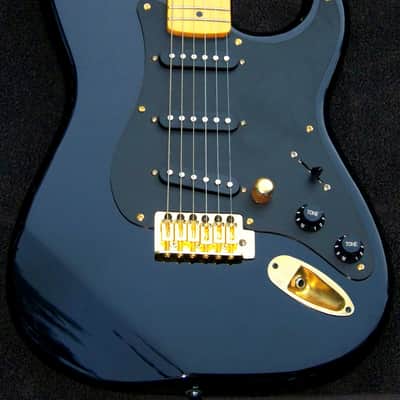 Black& Gold Custom Shop Mahogany+Matte Black Guard+All Maple Neck+Working Bridge Tone +Treble Bleed Circuit+ Vintage Custom Matched Pickups + Dual Action Truss Rod+ Vintage Kluson Style Tuners+Leveled, Crowned and Polished Frets! image 1