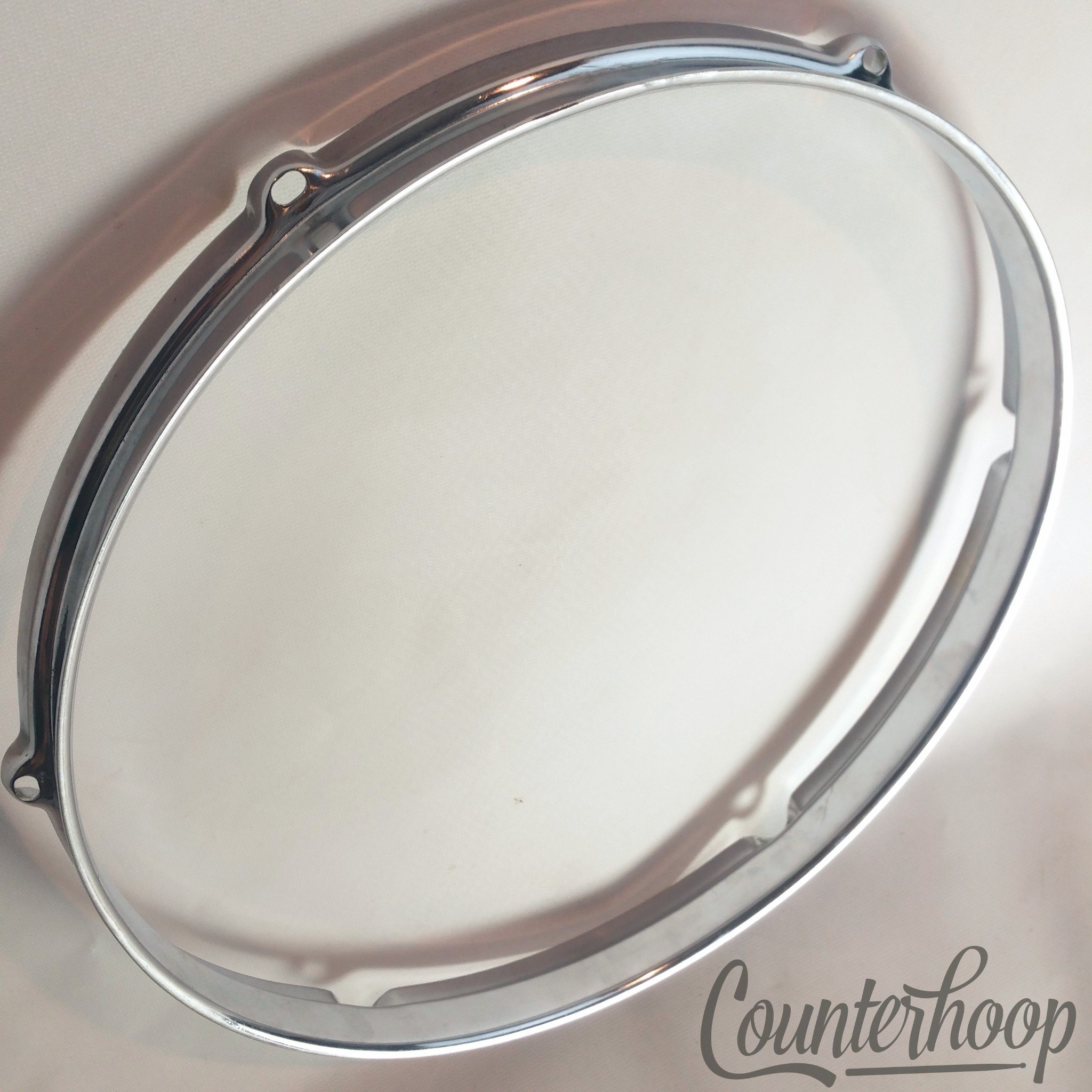 Rogers Tall-Boy 13"Tom Drum Rim/Hoop 6-Hole Triple Flange Chrome Vintage 50s USA — main photograph