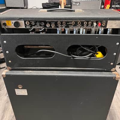 Fender Bandmaster Reverb 2-Channel 40-Watt Guitar Amp Head & 2x12 Cab 1970s - Silverface image 10