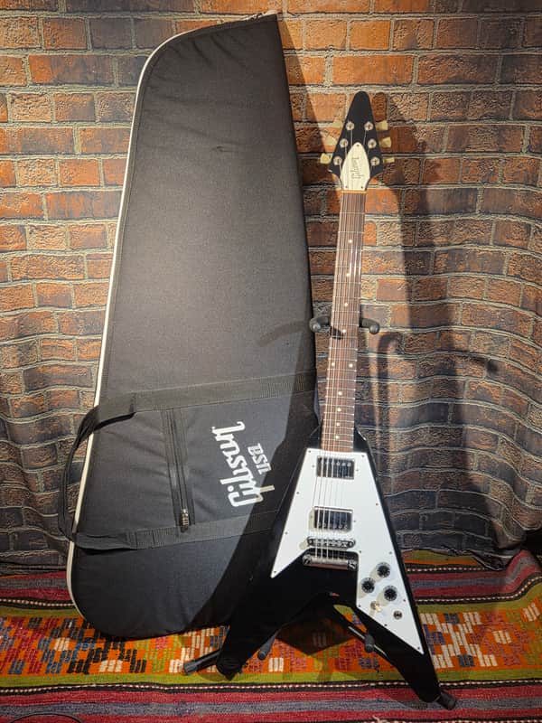Gibson 2006 Flying V Ebony w/ Gibson Gig Bag & EMG James Hetfield Signature Humbuckers image 1