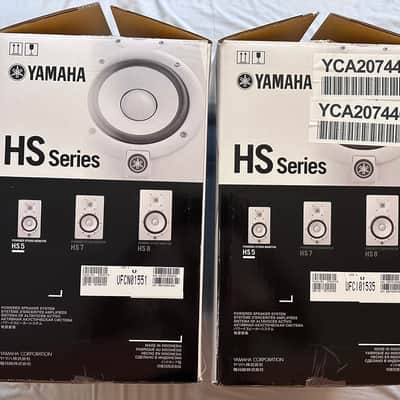 Yamaha HS5 5" Powered Studio Monitors (Pair) - White Brand New - Open Box image 2