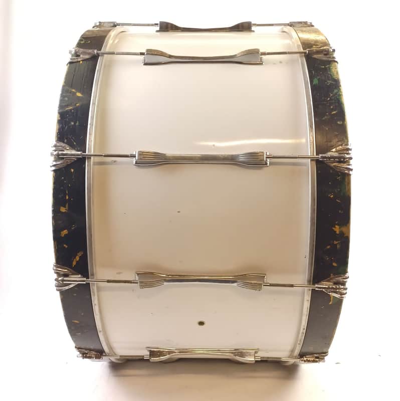 Ludwig 14x28"Virgin 6Ply Maple White Cortex Concert Bass Drum 12Lugs Marching70s image 1