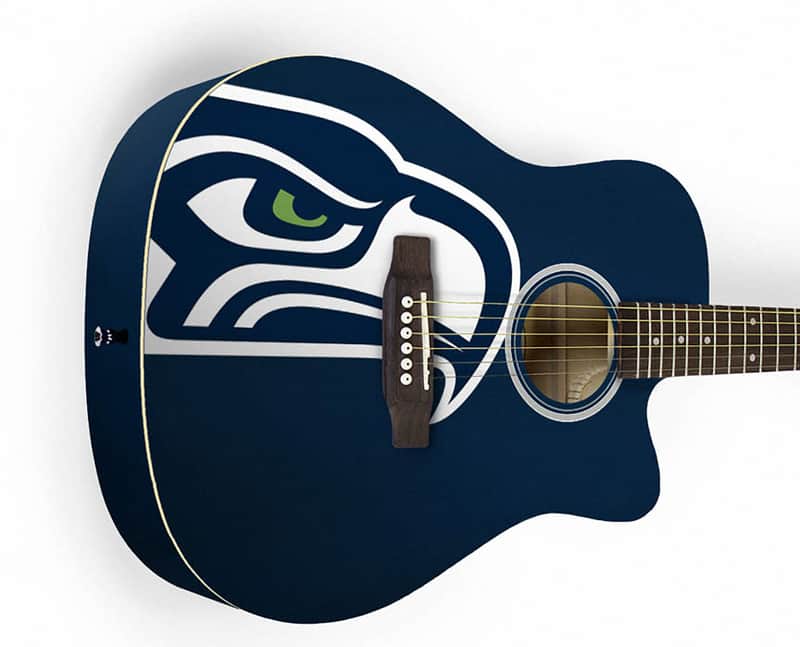 Woodrow Seattle Seahawks Acoustic Guitar ACNFL29 image 1
