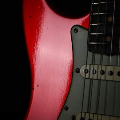 Fender Custom Shop Limited Edition 64 L-Series Stratocaster Journeyman- Aged Candy Apple Red 2026 (L11847) image 14