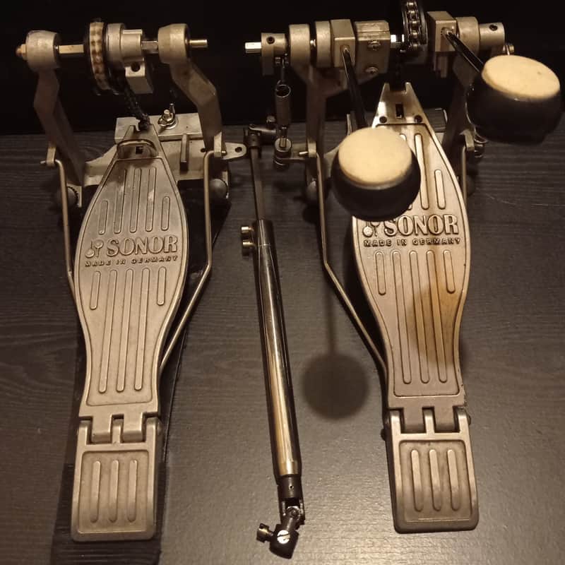Sonor "Z9392 Protec" Not longer available double pedals 1989-1991 - Chrome image 1