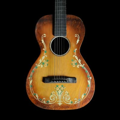1930s Regal / Stromberg-Voisinet Ornate Stencil Parlor Guitar image 1
