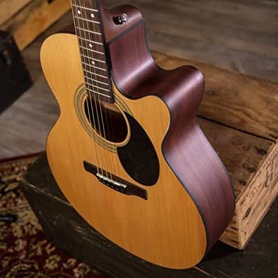Jasmine S34C Orchestra & Auditorium Venetian Cutaway Spruce Top 6-String Acoustic Guitar w/Hard Case image 4