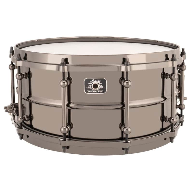 Ludwig LU6514 Universal Brass Snare Drum 14x6.5 w/Black Hardware image 1