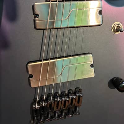 Ibanez Axion Label RGD71ALMS 7-String Multi-Scale - Black Aurora Burst Matte - Fishman Fluence Modern, Gator Hardshell Case image 7