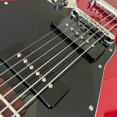 Fender Blacktop Jaguar P90 W/Gig Bag Candy Apple Red Exc! image 7