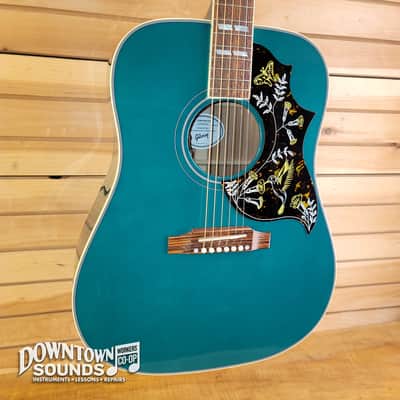 Gibson Hummingbird Standard Acoustic/Electric Guitar with Gibson Hard Case - Translucent Teal image 1
