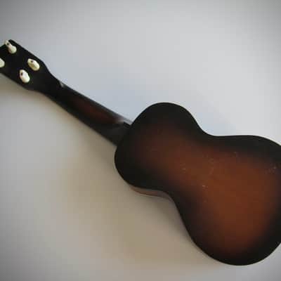 Harmony Soprano Uke Ukulele Sunburst Circa-1960s-Fancy White Stencil Paint image 9