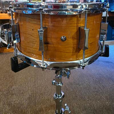 Pork Pie 7x14 Cherry Bibinga Snare Drum (Pre-Owned) image 3