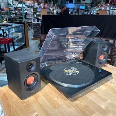 Audio-Technica AT-LP70X-BG Automatic Belt Drive Turntable Package with Edifier MR3 Bluetooth Speakers image 2