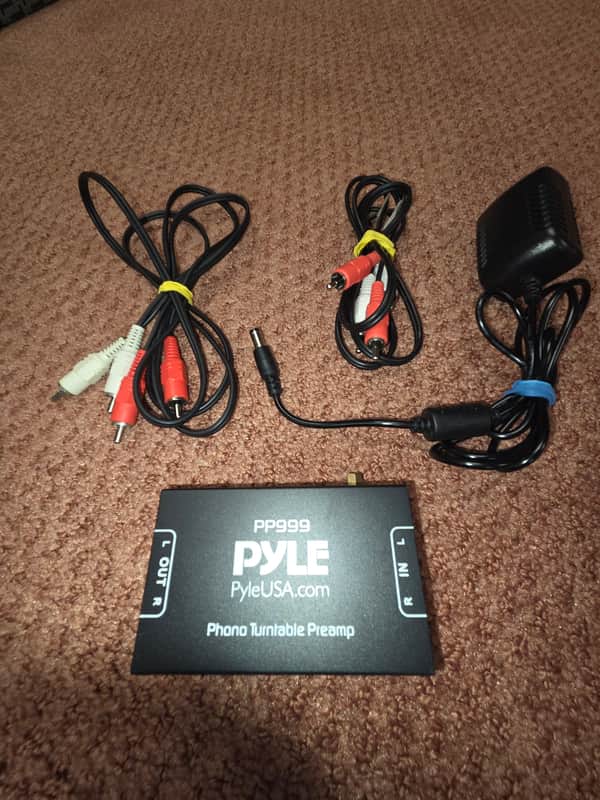 Immagine Pyle Pyle PP999 Phono Preamp W/ RCA cables - Black - 1