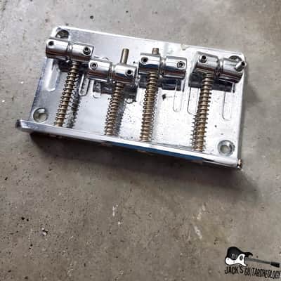 Teisco / Silvertone / Univox / Matsumoku MIJ Lawsuit-Era Bass Bridge (70s/80s, Chrome) image 1