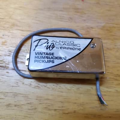 Epiphone  Alnico Classic PRO P.A.F. Humbucker Set Alnico V Nickel Silver Covers 4 Conductor Lead image 5