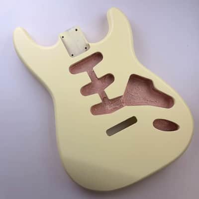 Vintage Yellow Alder Strat Style Guitar Body image 3