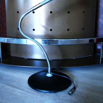 Vintage 1970's Atlas Sound MS12C microphone floor stand variant w GN-19 gooseneck, P3F XLR connector and cable Shure Electro Voice MS11C MS10C # 1 image 11
