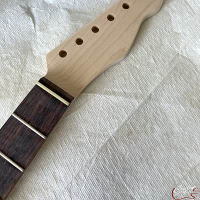 Guitar Mill T-Style Replacement Neck / 2 pc. Maple & Indian Rosewood / ROUND HEEL / Chunky C / Compound Radius / Bone Nut (#GIN-3467) image 2