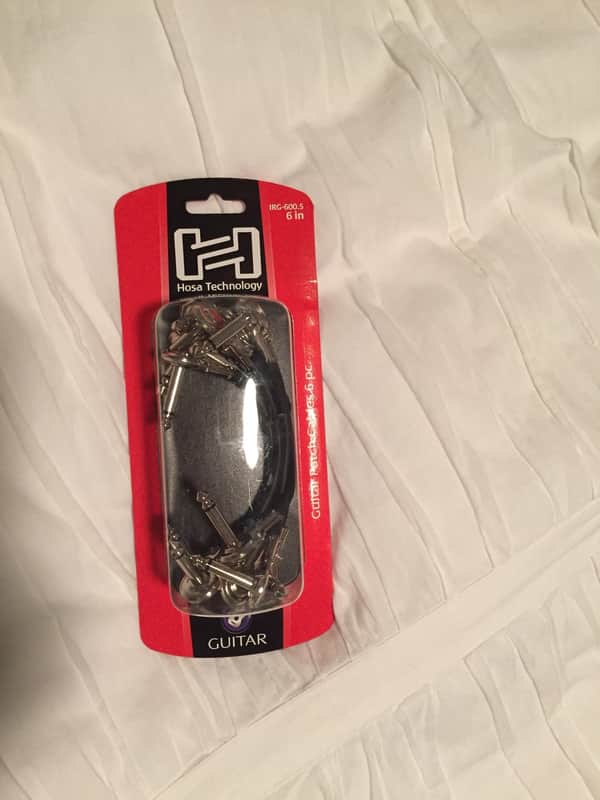 Hosa Patch Cables 6 Pack - New in Box - 6 Inch Right Angle Low Profile image 1