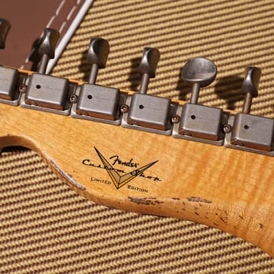 Fender Custom Shop 1958 telecaster LTD Heavy Relic Chocolate 3 Tonesunburst image 22