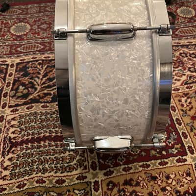 Slingerland Deluxe Student Model Snare (1956-59) 5.5x14"  (White Marine Pearl) image 4