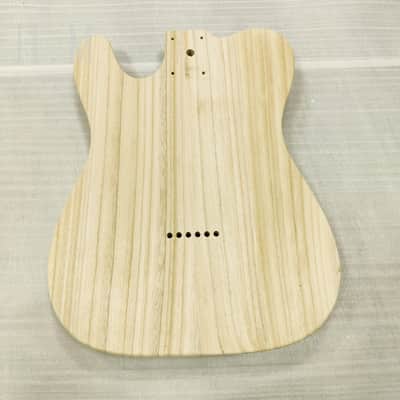 Unfinished Paulownia Wood Guitar Tele Style Body, String Through Bridge image 9