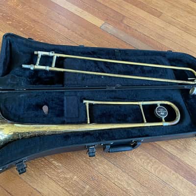 King Cleveland 605 trombone - smooth slide, worn lacquer, w/ Bach aristocrat case image 1