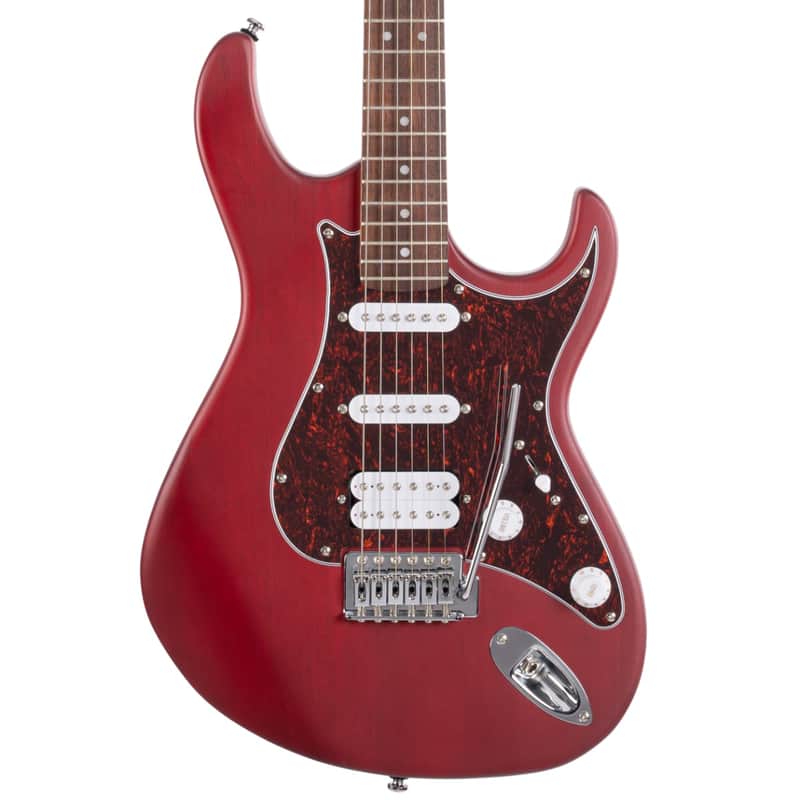 Cort G110OPBC G Series Double Cutaway Electric Guitar. Open Pore Black Cherry image 1