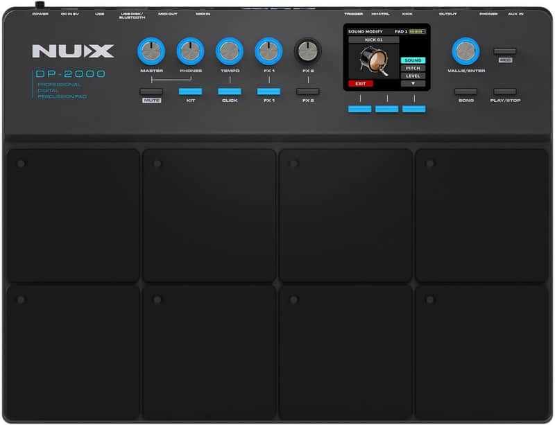 NUX DP-2000 8-Velocity Sensitive Independent Strike Percussion Pad+UI Interface image 1