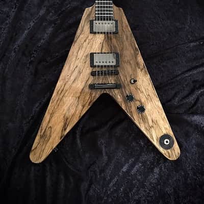 "from my personal used gear" Super-V Guitar (Figured Korina) w/case by Black Diamond Hand Crafted In AMERICA image 1