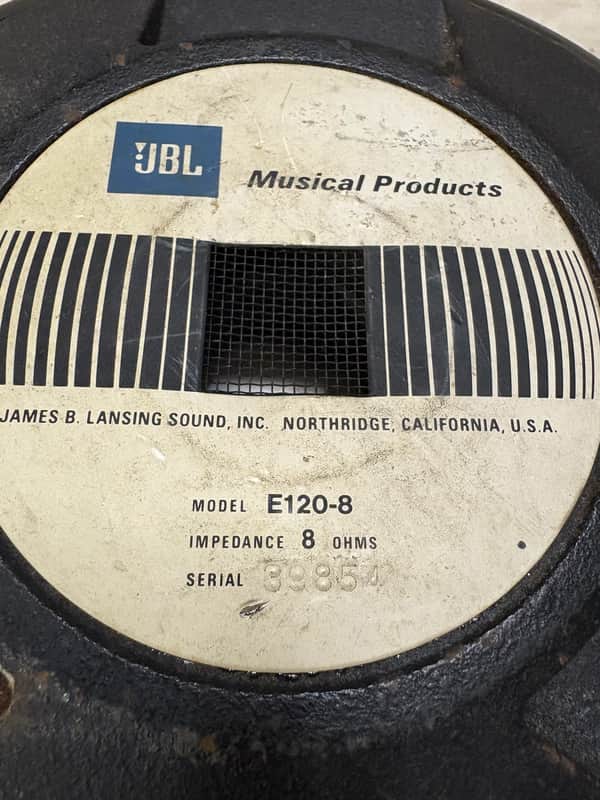 JBL E120-8 Speaker 1980's image 1