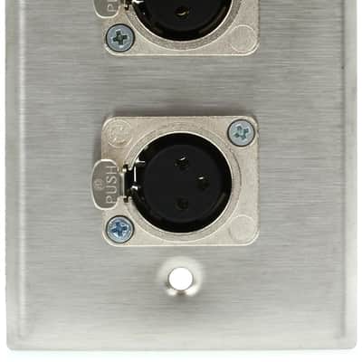 Pro Co WP1008 Single Gang (2) XLRM Wall Plate  Bundle with Pro Co WP1013 Single Gang (2) XLRF Latching Wall Plate image 3