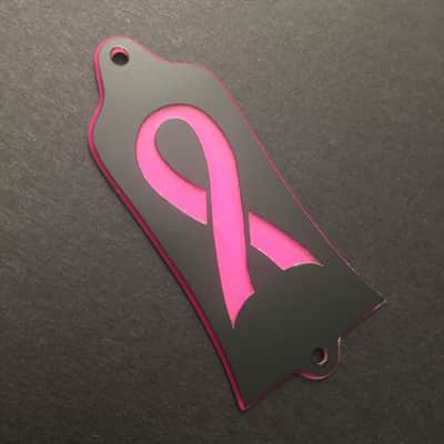 GUITAR TRUSS ROD COVER - Etched Engraved - Fits USA GIBSON - BREAST CANCER AWARENESS RIBBON - PINK image 3