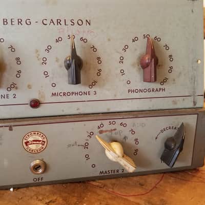 Stromberg-Carlson AU35 AU-35 Tube PA Amp Pre Mixer 30 Watts Mono HUGE 1950s - Grey Steel image 5