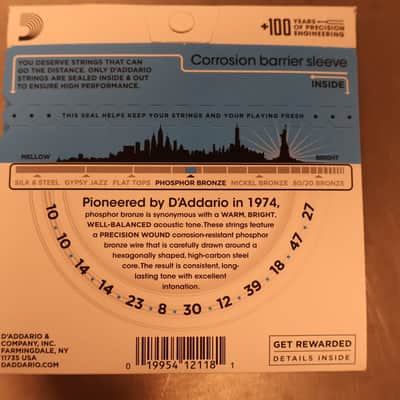 D'addario EJ38 Phosphor Bronze 12 String Light Gauge image 2