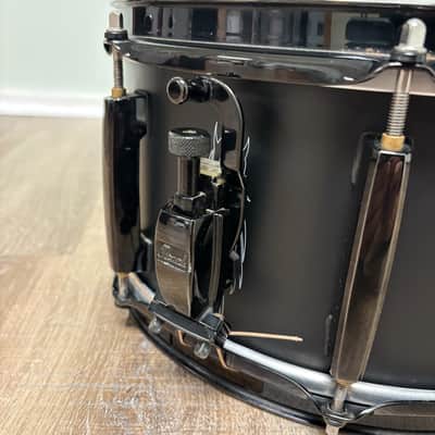 Pearl JJ1365 Joey Jordison Signature 13x6.5" Steel Snare Drum with SKB Padded Bag 2010s - Matte Black with Slipknot Logo image 20