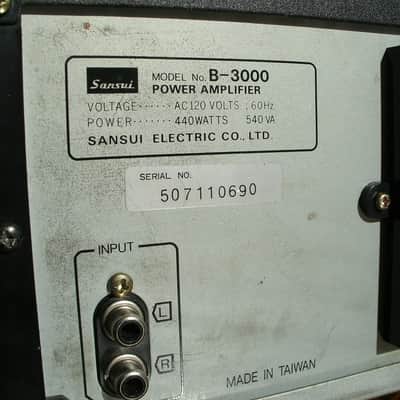 VINTAGE SANSUI B-3000 STEREO POWER AMP AMPLIFIER 120Wx2-METERS-FAN-TESTED image 8
