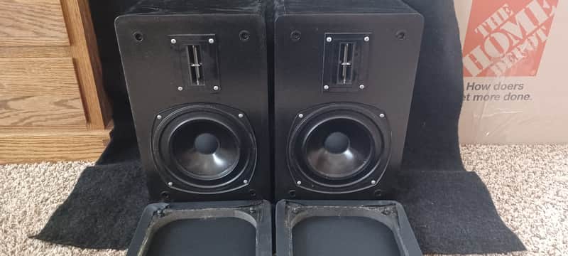 Matched Set Kenleigh HLR-2 1990s - Black 8 ohm Speakers image 1