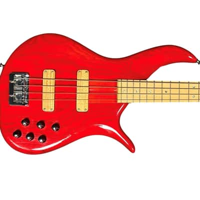 F BASS BN4 Trans Red, Maple Fingerboard, Very Good w/Cosmetic Flaws image 1