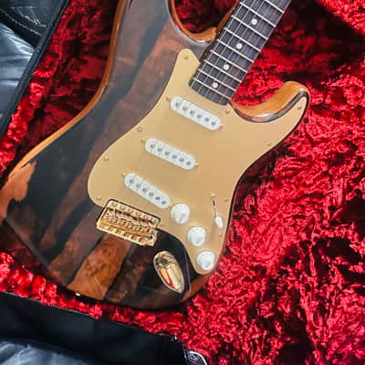 Mint Fender Custom Shop Artisan Pale Moon Ebony Strat Roasted AAA Birdseye Neck Ebony Board image 19