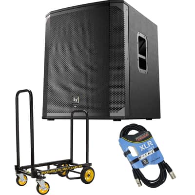 Electro-Voice ELX200-18SP, Rock and Roller Cart, XLR Cable Bundle image 1