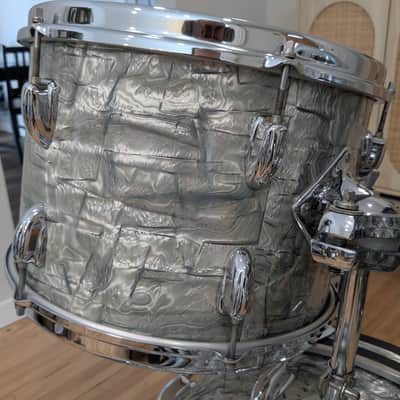 Slingerland "New Rock" Outfit Drum Set 1970s - Light Blue Pearl image 11