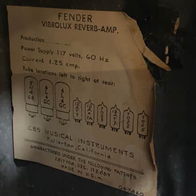 Fender Vibrolux Reverb Amp 1970 - Black image 12