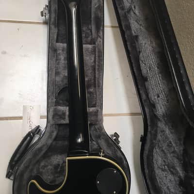 Samick  les paul custom   1987 Black  very rare the samick lawsuit headstock image 5