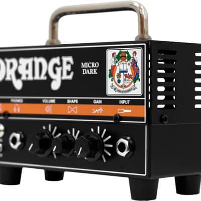 Orange Micro Dark Electric Guitar Hybrid Head, 20W, Black image 2