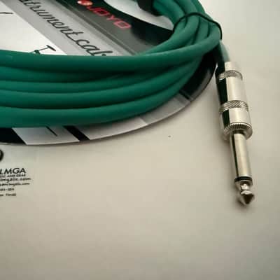 JOYO Green CM-04 Instrument Cable Shielded Mono Cable 6.3mm Male to 6.3mm Male JOYO CM04 Green 15 feet long instrument guitar/Bass cable. JOYO CM04 2024 - Green image 2